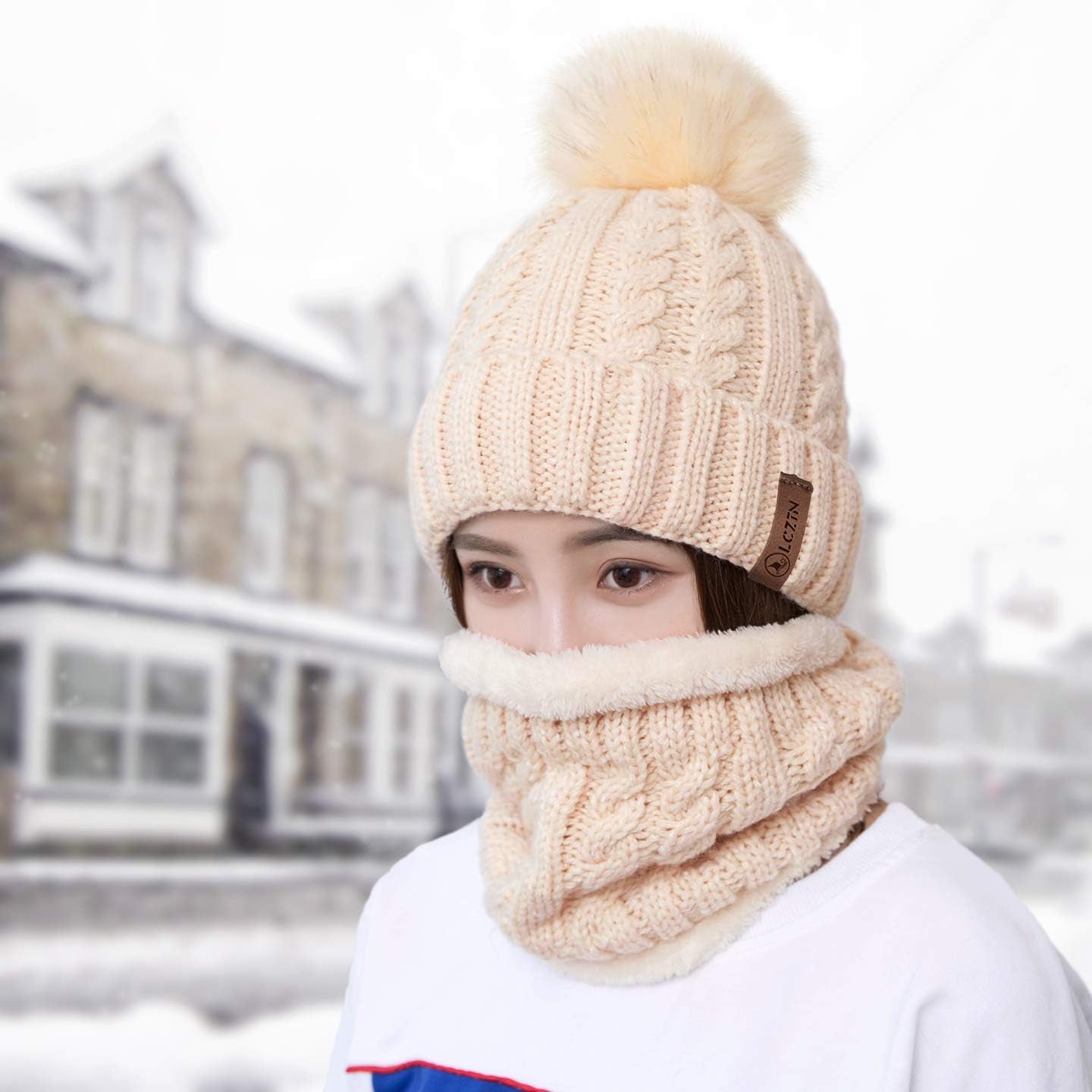 Ultra Cozy Pom Beanie & Scarf Set 